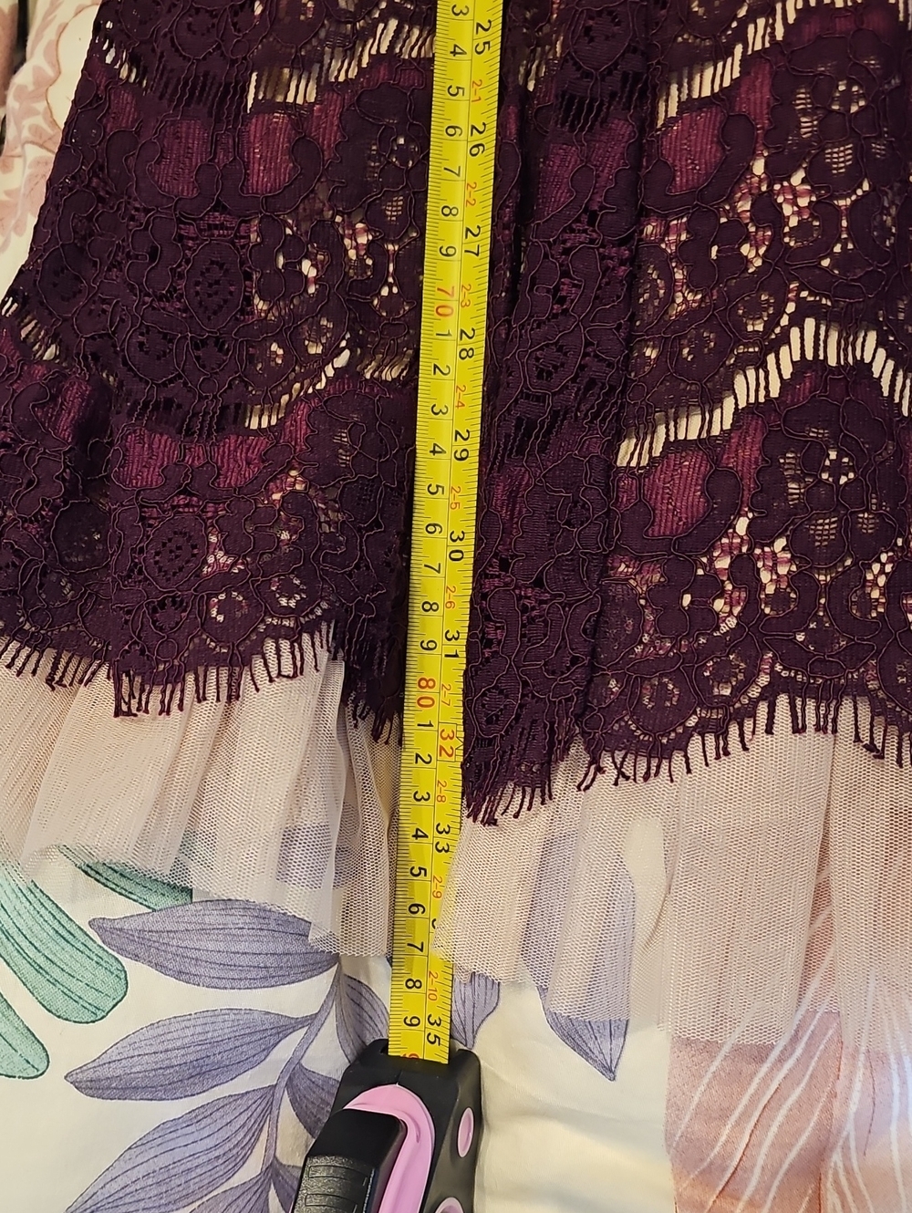 2 Francesca's dreses, XS Is NWT. S Is NWOT lacey maroon color - Picture 14 of 15